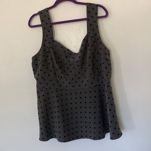 Polkadot peplum top